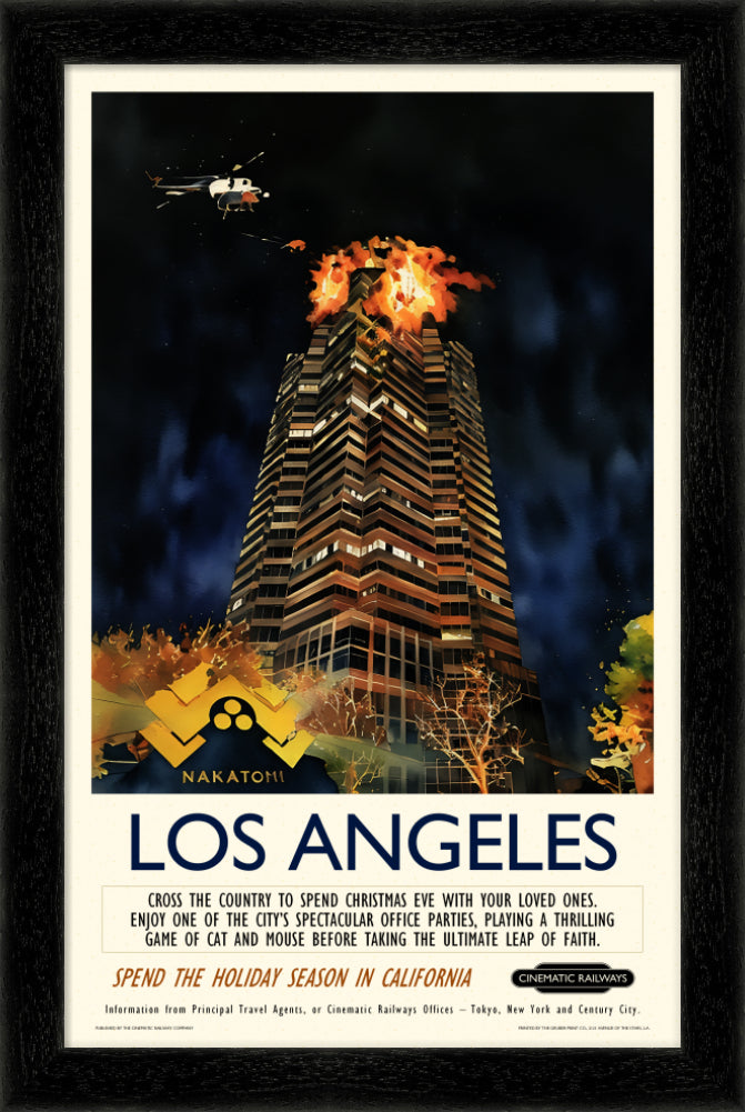 Los Angeles - a vintage travel poster inspired by your favourite film / movie - Cinematic Railways