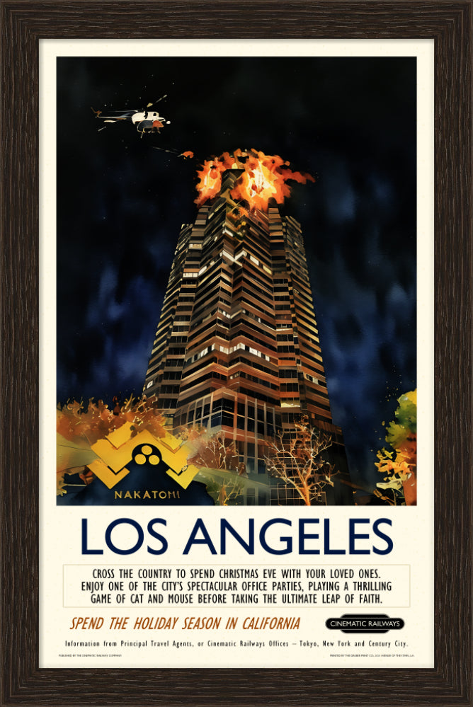 Los Angeles - a vintage travel poster inspired by your favourite film / movie - Cinematic Railways