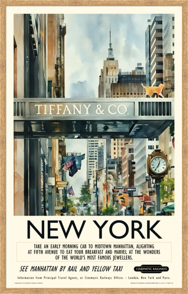 New York  - a vintage travel poster inspired by your favourite film / movie - Cinematic Railways