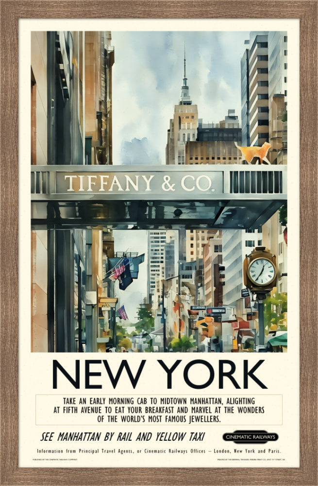 New York  - a vintage travel poster inspired by your favourite film / movie - Cinematic Railways