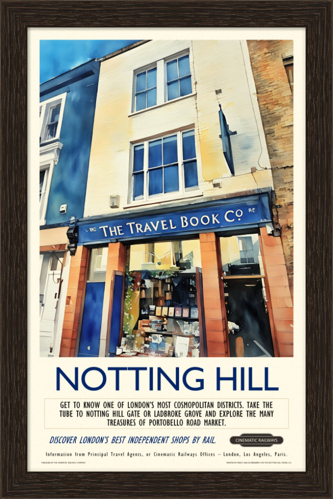 Notting Hill  - a vintage travel poster inspired by your favourite film / movie - Cinematic Railways