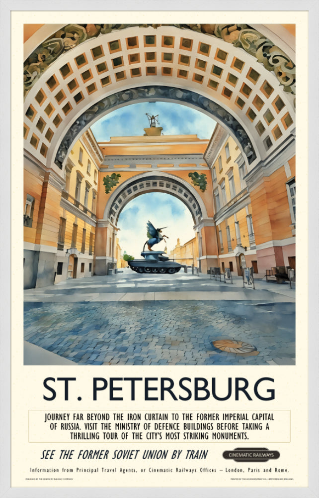 St. Petersburg  - a vintage travel poster inspired by your favourite film / movie - Cinematic Railways