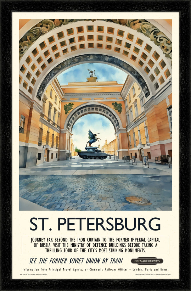 St. Petersburg  - a vintage travel poster inspired by your favourite film / movie - Cinematic Railways