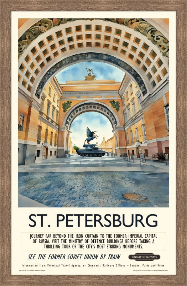 St. Petersburg  - a vintage travel poster inspired by your favourite film / movie - Cinematic Railways