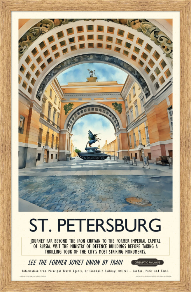 St. Petersburg  - a vintage travel poster inspired by your favourite film / movie - Cinematic Railways