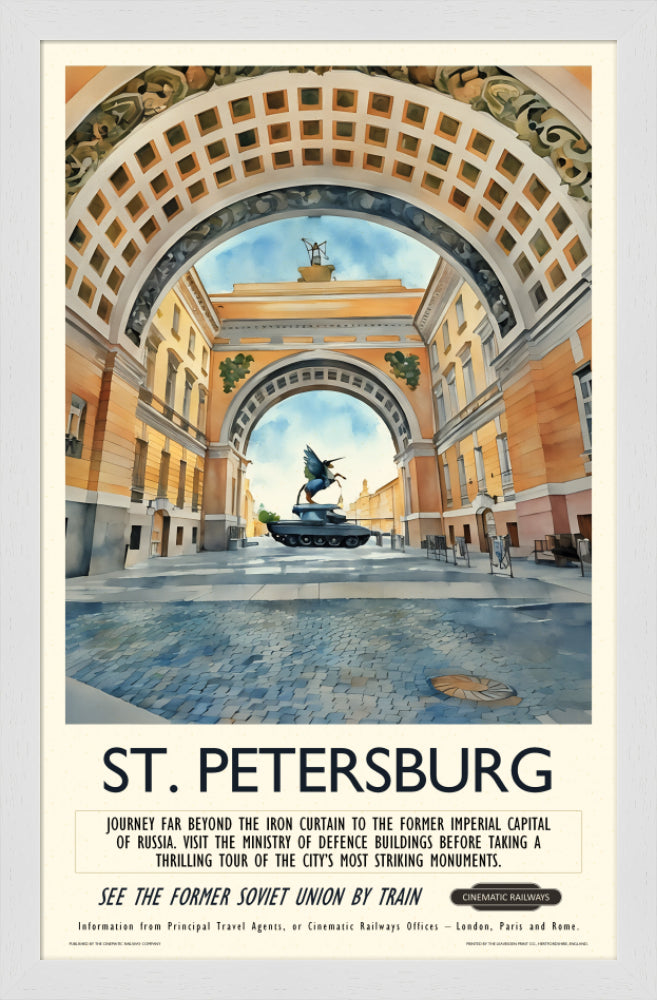 St. Petersburg  - a vintage travel poster inspired by your favourite film / movie - Cinematic Railways