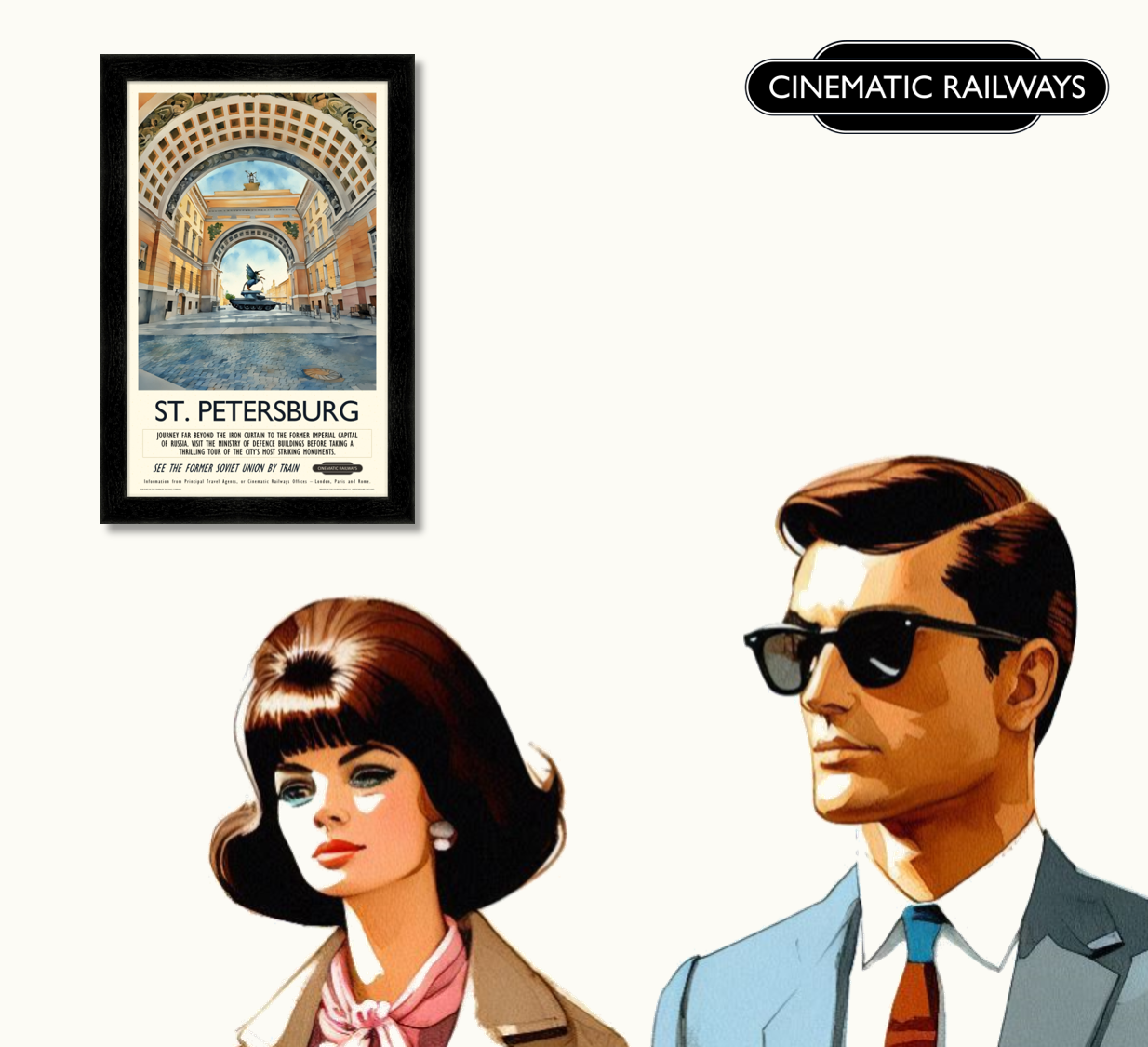 St. Petersburg  - a vintage travel poster inspired by your favourite film / movie - Cinematic Railways