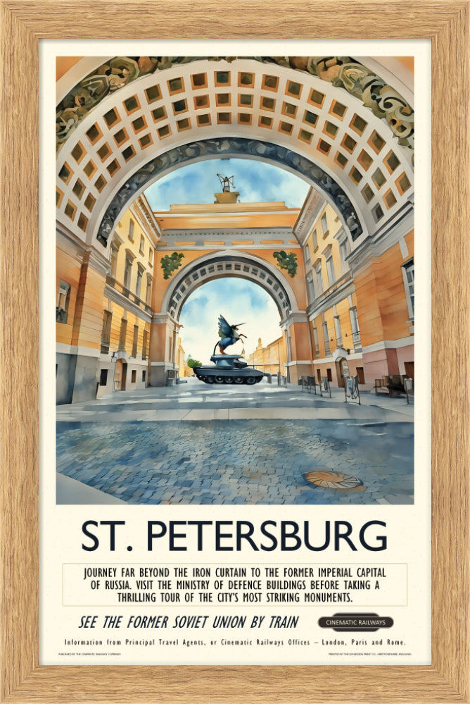 St. Petersburg  - a vintage travel poster inspired by your favourite film / movie - Cinematic Railways