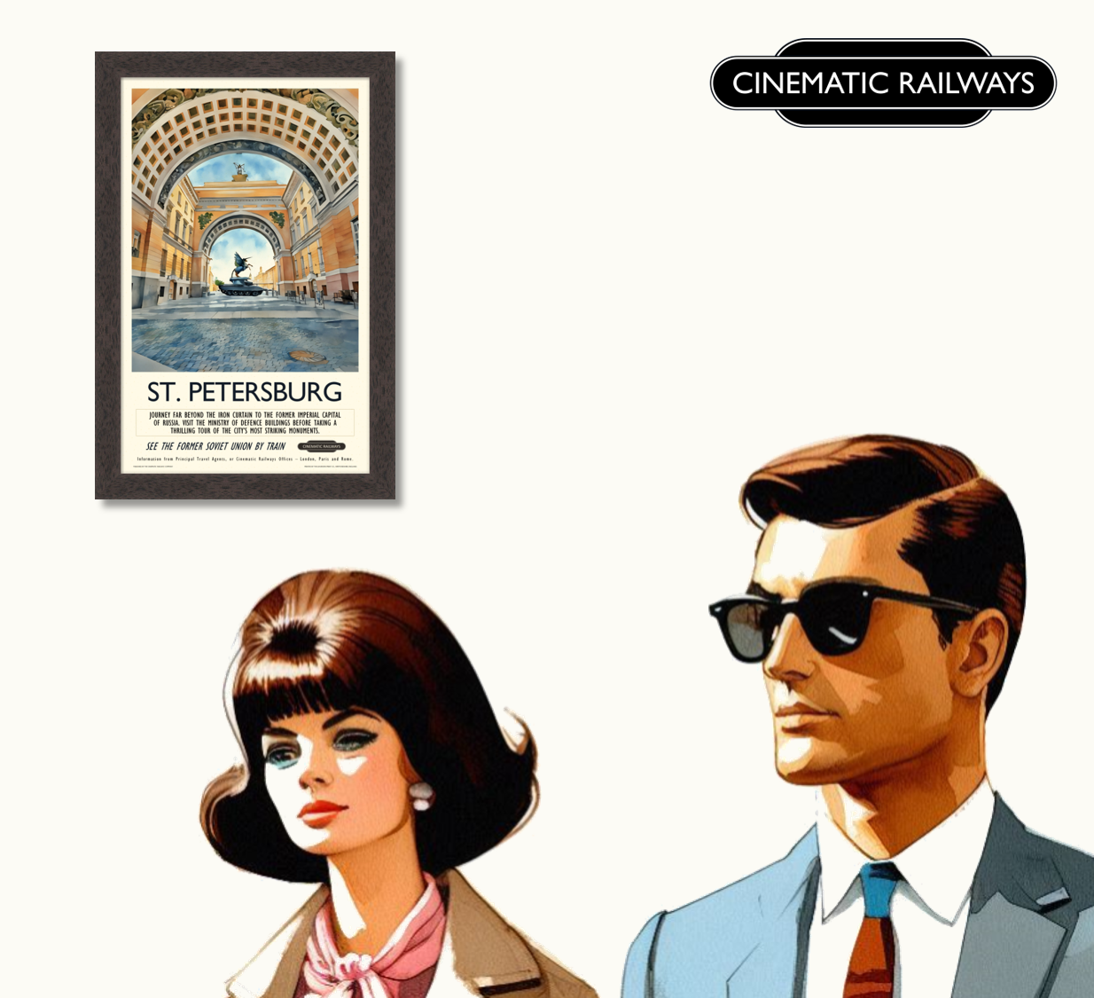 St. Petersburg  - a vintage travel poster inspired by your favourite film / movie - Cinematic Railways