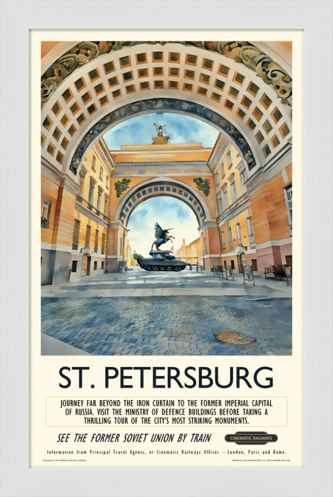 St. Petersburg  - a vintage travel poster inspired by your favourite film / movie - Cinematic Railways