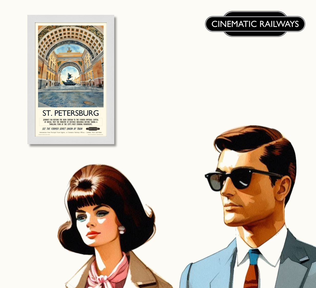 St. Petersburg  - a vintage travel poster inspired by your favourite film / movie - Cinematic Railways