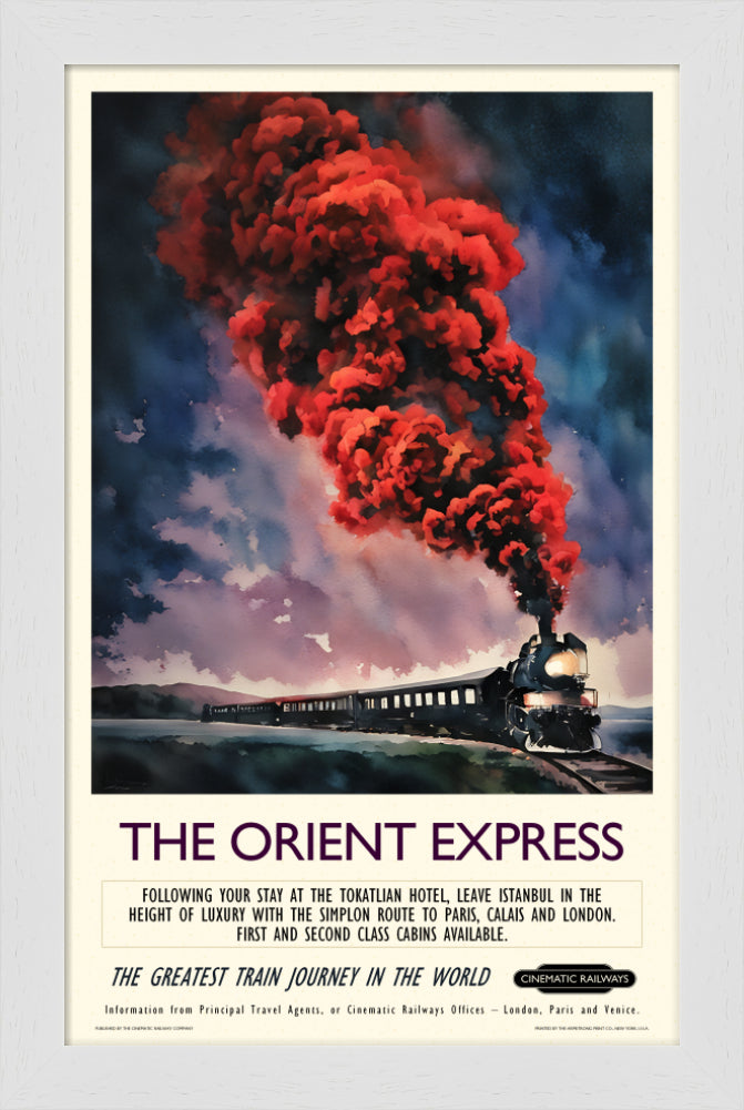 The Orient Express  - a vintage travel poster inspired by your favourite film / movie - Cinematic Railways