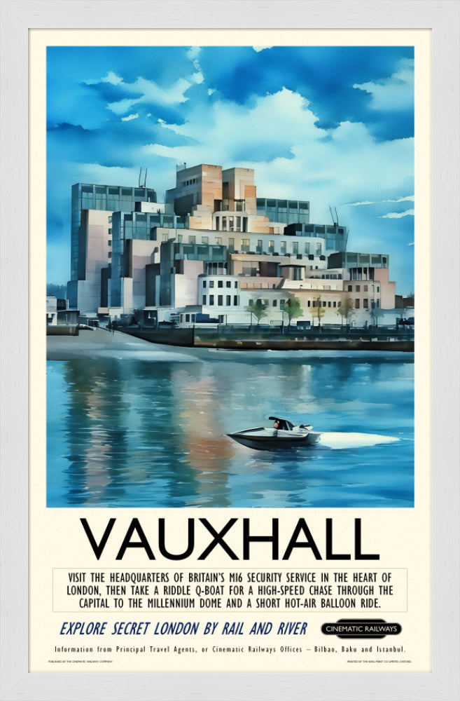 Vauxhall  - a vintage travel poster inspired by your favourite film / movie - Cinematic Railways